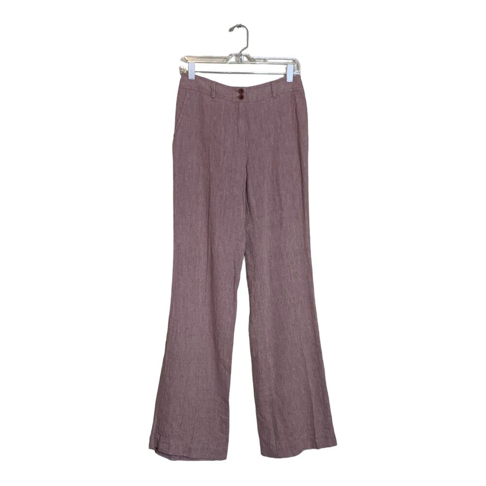 BGN Paris pink linen flare pants size 6